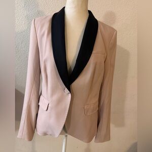 H&M Blush Blazer with Black Lapel